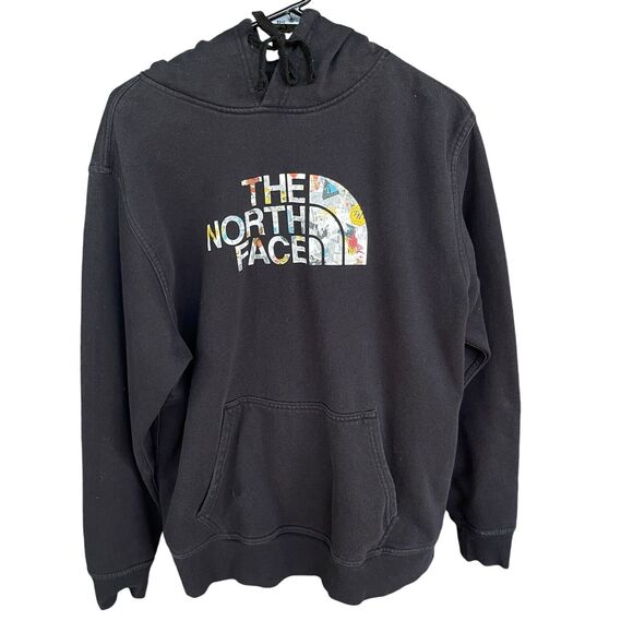 The North Face Hoodie Mens Large Half Dome Logo Black Travel Sweatshirt Outdoor - Picture 1 of 11